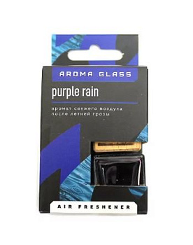 ароматизатор подвесной в стеклянном флаконе ag-08 "purple rain" серии "aroma glass" (аромат свежего воздуха после летней грозы)