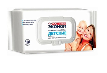 салфетки влажные smart детские алоэ вера 72шт 1/24