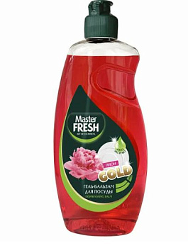 master fresh gold гель-бальзам для мытья посуды пион, 500мл