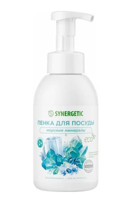пенка для мытья посуды synergetic «морские минералы», 500 мл