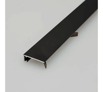 микроплинтус 18мм 2,4м анод. черный матовый