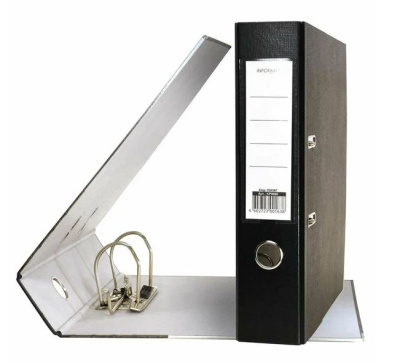 папка-регистратор informat 75 мм мрамор метал. окант. карман д/маркир. этикет. собран. kp9080