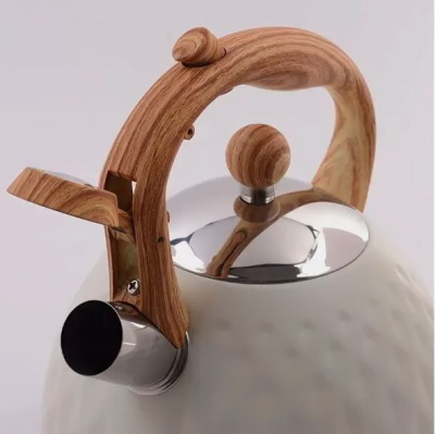 40654 чайник со свистком белый 2,5 л нерж/ст/пластик mb (х12)