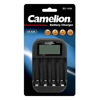быстрое зарядное устр-во с индикацией camelion bc-1046, (4хаа, ааа)