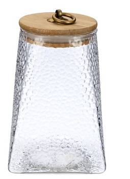 93-ho-ci-01-950 банка стеклянная с бамбуковой крышкой, 950 мл linea ciottolo