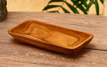 блюдо, 20?10?3 см, тиковое дерево