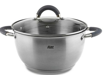 кастрюля hitt speise 5,3л 24х12,5см со стекл. крышкой