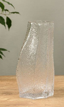 ваза «дженис», 25?12?8 см, стекло, прозрачная