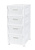 комод "velvet" 4 ящика (на колесиках) 300х385х690мм (белый) (то)