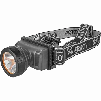 фонарь аккумуляторный налобный 61 284 npt-h10-accu 1led 2вт 2 режима аккум. 3.7в 1.8а.ч navigator 61284