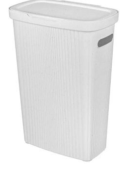 корзина д/белья с крышкой velvet 45л (45*29*63см), светло-серая флэк 433246238 econova/бытпласт