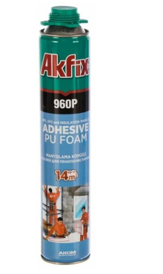 клей - пена профессиональная всесезонная akfix 960p, 750 мл/850 гр