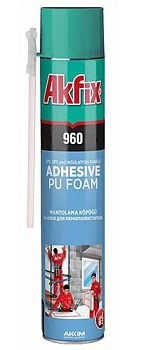 клей-пена бытовая всесезонная akfix 960, 800 мл
