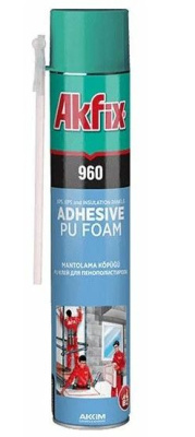 клей-пена бытовая всесезонная akfix 960, 800 мл