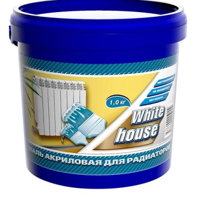 эмаль акриловая white house для радиаторов: белая 1 кг