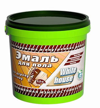 эмаль для пола white house акриловая злолотисто-коричневая 0,8