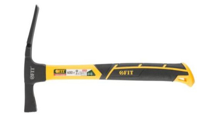 молоток каменщика fit 600г, фиберглассовая рукоятка