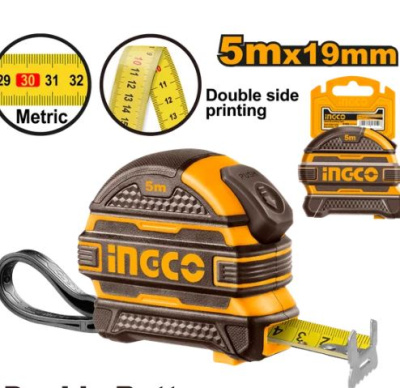 рулетка 5 х 19 мм ingco hsmt08519-1