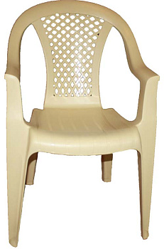 кресло пластиковое "невод" цвет бежевый