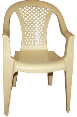 кресло пластиковое "невод" цвет бежевый