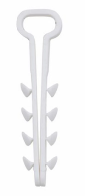 дюбель-хомут для плоского кабеля rexant 5-8 мм белый