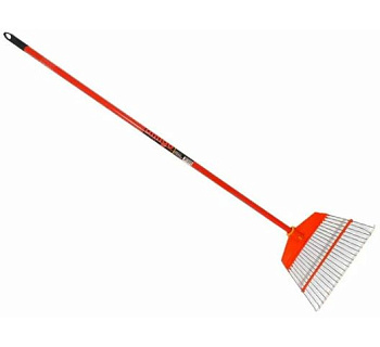 грабли веерные 22 зуба, оцинк. прутья диаметром 2,5 мм. с дер.черенком