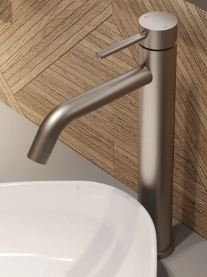 смеситель для накладной раковины alfi al06-12133 однорычажный цвет никель