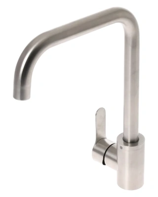 смеситель для кухни стил m99-006ni однорычажный с высоким поворотным изливом цвет никель