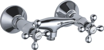 смеситель для душа cn2008 двухвентильный с лейкой и шлангом цвет хром