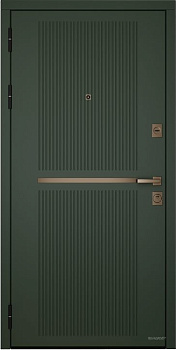 дверь мет. вандрафт 960 3к левая_гребенка золото олива софт _нуво 1<br/>капучино софт_ред лайн фл золото_глазок по центру_шлегель