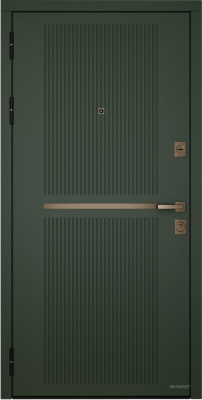 дверь мет. вандрафт 960 3к левая_гребенка золото олива софт _нуво 1<br/>капучино софт_ред лайн фл золото_глазок по центру_шлегель