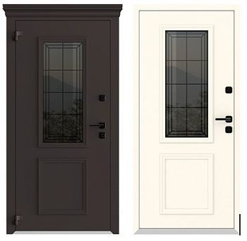 ag6023 (1250*2050) правая (горький шоколад/слоновая кость), фурнитура тип 9, цвет черный/короб двухц