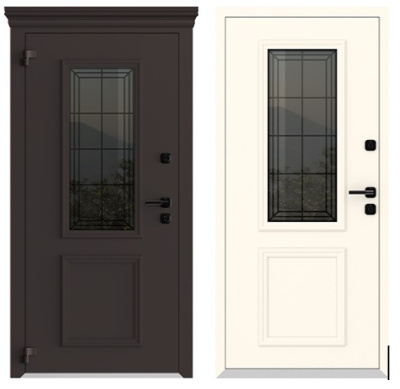 ag6023 (1250*2050) правая (горький шоколад/слоновая кость), фурнитура тип 9, цвет черный/короб двухц