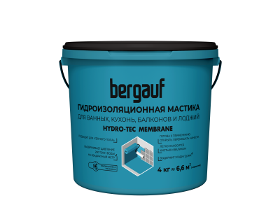 мастика гидроизоляционная bergauf hydro-tec membrane, под плиточные облицовки, 4 кг (1/96)