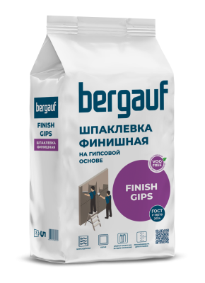 шпаклёвка гипсовая bergauf fugen gips 5кг (108шт/под)