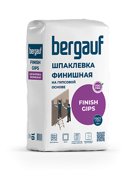 шпаклёвка гипсовая финишная bergauf finish gips 18кг (56шт/под)