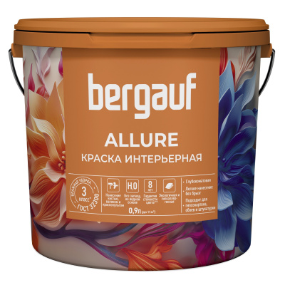краска интерьерная allure (bergauf) база а, 0,9 л/ 1,4 кг