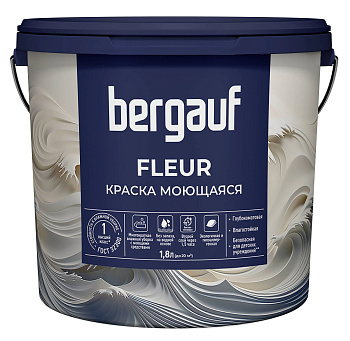 краска моющаяся fleur (bergauf) база а, 1,8 л/ 2,6 кг