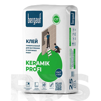 клей для плитки bergauf keramik profi (c1 t) 25кг (56шт/под)