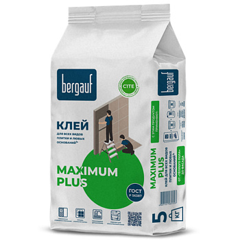 клей для плитки bergauf maximum plus (c1 te) 5кг