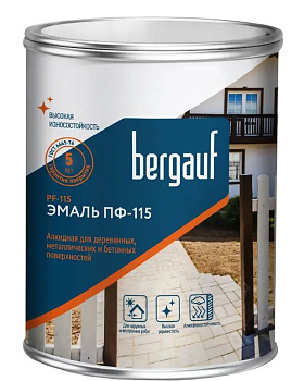 эмаль пф-115 (bergauf) коричневая, 1,8 кг