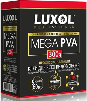 клей обойный «luxol mega pva» (professional), 300 г, шт