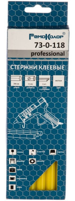 стержни клеевые желтые, 11 х 200 мм, 6шт.