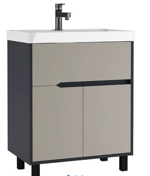 тумба напольная karat 70см цвет серый тауп под раковину unit 70