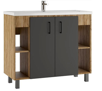 тумба напольная craft 100см цвет графит матовый под раковину фостер 100