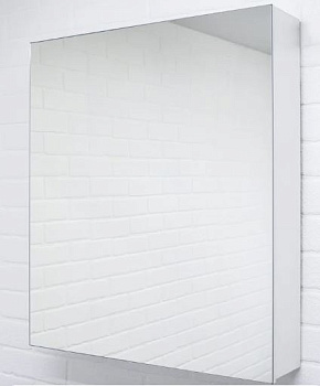 шкаф зеркальный норма 60см цвет белый 1 дверь