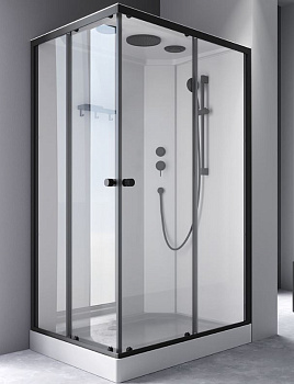 душевая кабина x-joy прямоугольная, 120x90, профиль мат.черный, стекло прозрачное w94c-403-12090bt