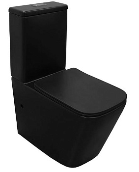 унитаз-компакт black king торнадо универсальный выпуск сиденье дюропласт с микролифтом цвет черный