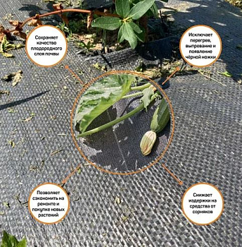 агротекс ® гео геоткань 100 1,6*10м - чёрный (св 0,8м)