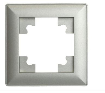 рамка 1-местная, пластик, серия катрин, pfr00-7001-03, серебро